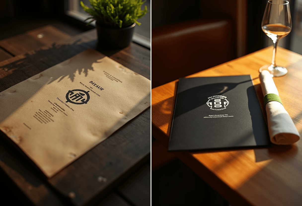 Rebrand de restaurante — antes y después