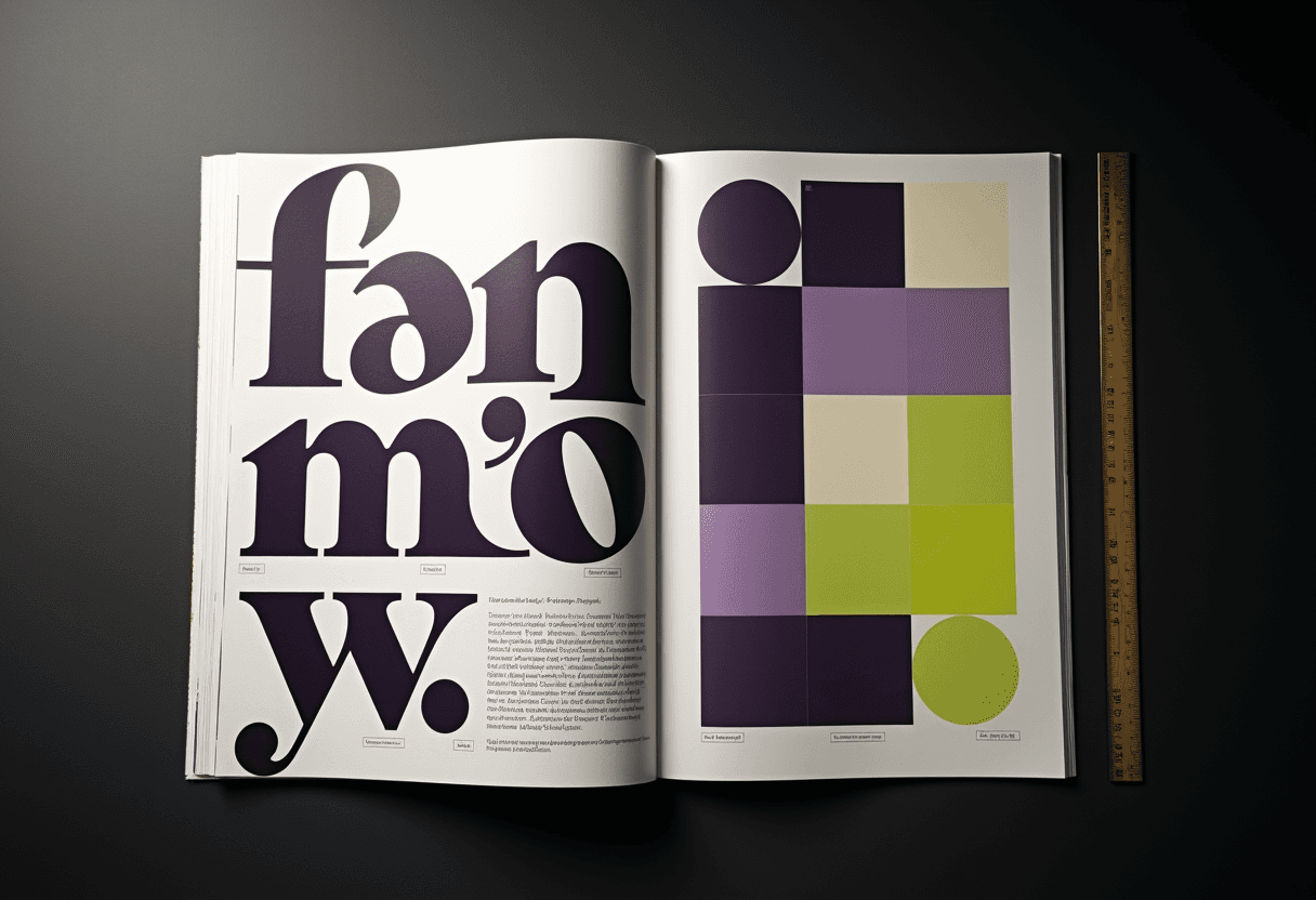 Muestras de color y specimen tipográfico