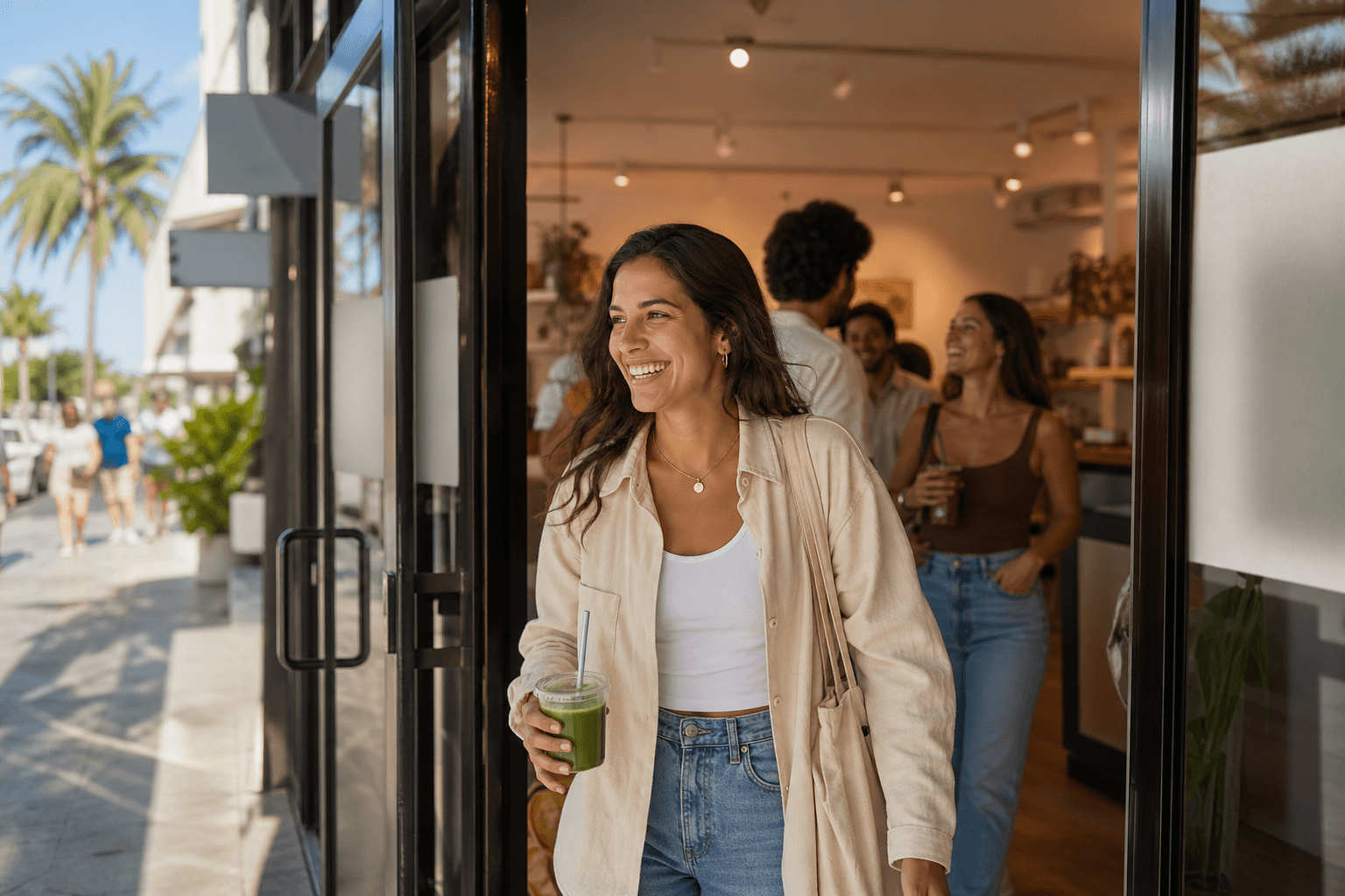 Customers arriving at a business that showed up first on Google