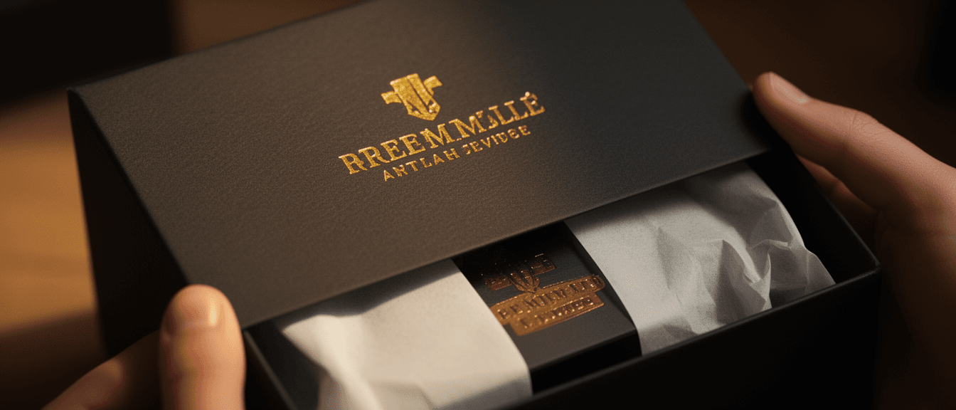 Carpetas y packaging de marca con foil stamp